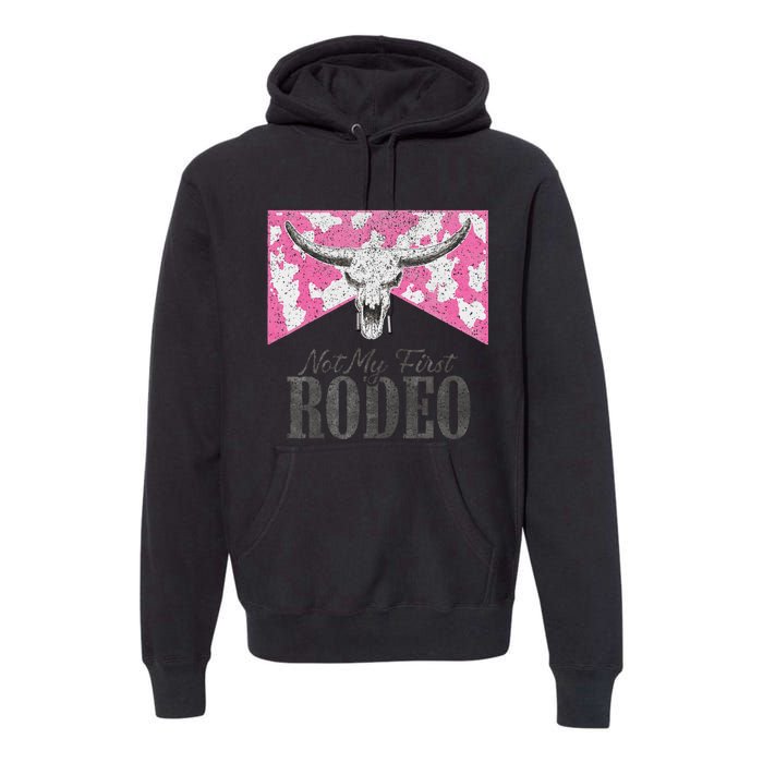 Leopard Bull Skull Western Life Country Not My First Rodeo Premium Hoodie