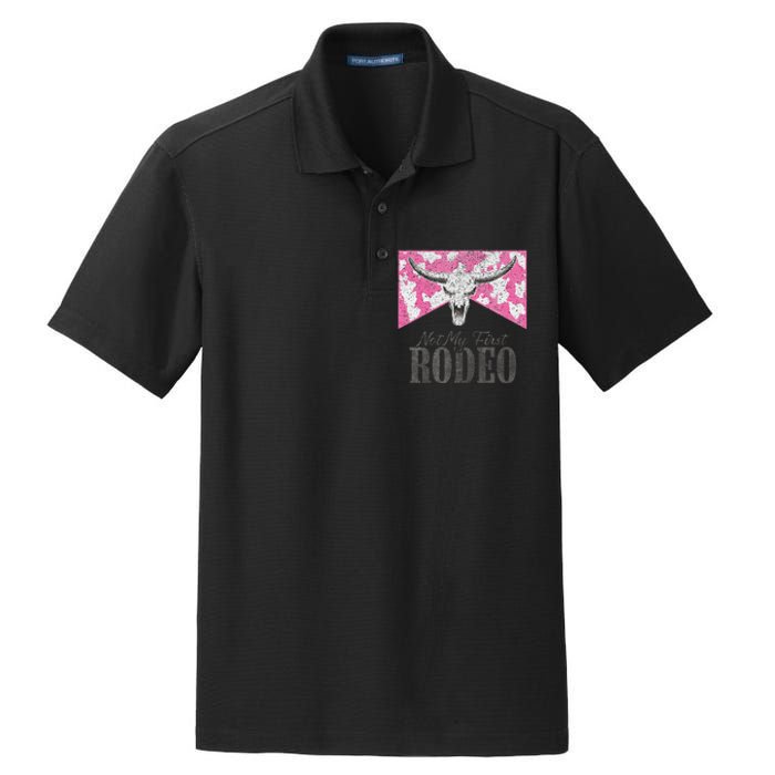 Leopard Bull Skull Western Life Country Not My First Rodeo Dry Zone Grid Polo