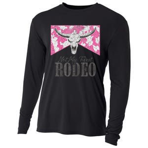 Leopard Bull Skull Western Life Country Not My First Rodeo Cooling Performance Long Sleeve Crew