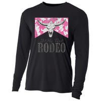 Leopard Bull Skull Western Life Country Not My First Rodeo Cooling Performance Long Sleeve Crew