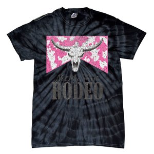 Leopard Bull Skull Western Life Country Not My First Rodeo Tie-Dye T-Shirt