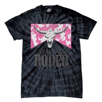 Leopard Bull Skull Western Life Country Not My First Rodeo Tie-Dye T-Shirt