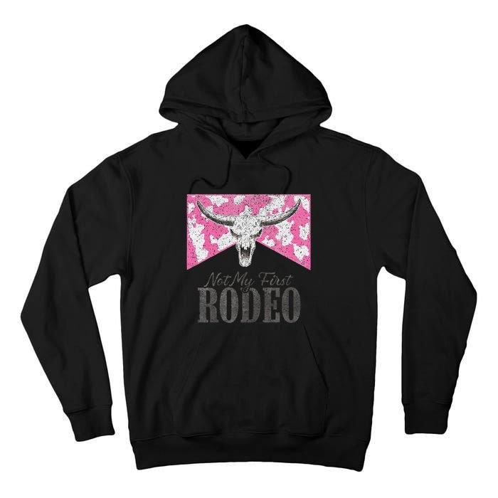 Leopard Bull Skull Western Life Country Not My First Rodeo Tall Hoodie