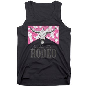 Leopard Bull Skull Western Life Country Not My First Rodeo Tank Top