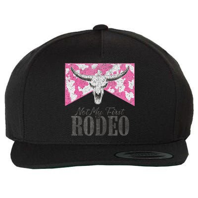 Leopard Bull Skull Western Life Country Not My First Rodeo Wool Snapback Cap