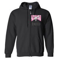 Leopard Bull Skull Western Life Country Not My First Rodeo Full Zip Hoodie