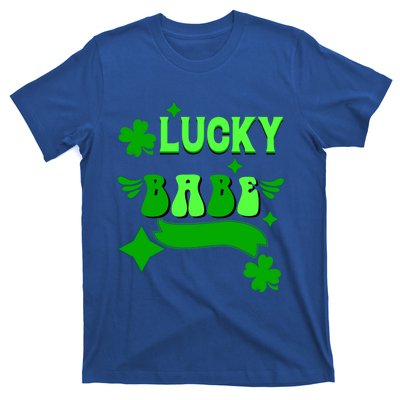 Lucky Babe St Patricks Day Shamrock Funny Meaningful Gift T-Shirt