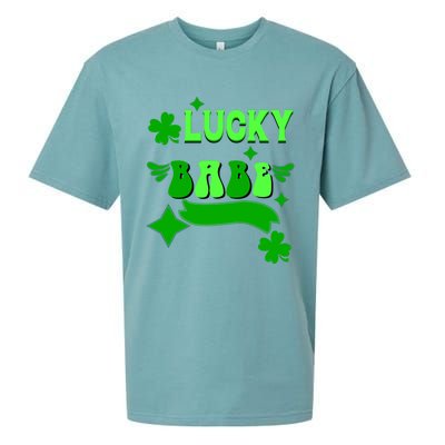 Lucky Babe St Patricks Day Shamrock Funny Meaningful Gift Sueded Cloud Jersey T-Shirt