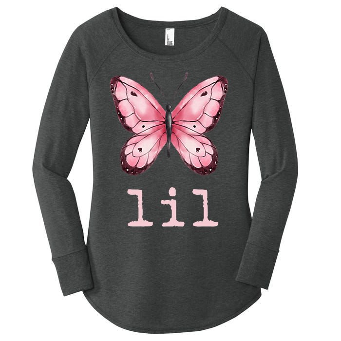 Little Butterfly Sorority Reveal Big Little for Lil Sister Women's Perfect Tri Tunic Long Sleeve Shirt