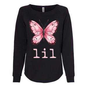 Little Butterfly Sorority Reveal Big Little for Lil Sister Womens California Wash Sweatshirt