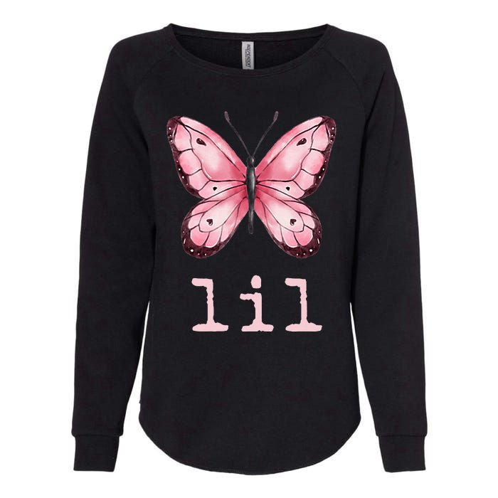 Little Butterfly Sorority Reveal Big Little for Lil Sister Womens California Wash Sweatshirt