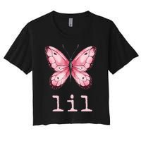 Little Butterfly Sorority Reveal Big Little for Lil Sister Women's Crop Top Tee