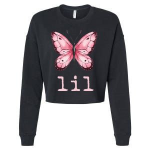 Little Butterfly Sorority Reveal Big Little for Lil Sister Cropped Pullover Crew