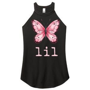 Little Butterfly Sorority Reveal Big Little for Lil Sister Women's Perfect Tri Rocker Tank