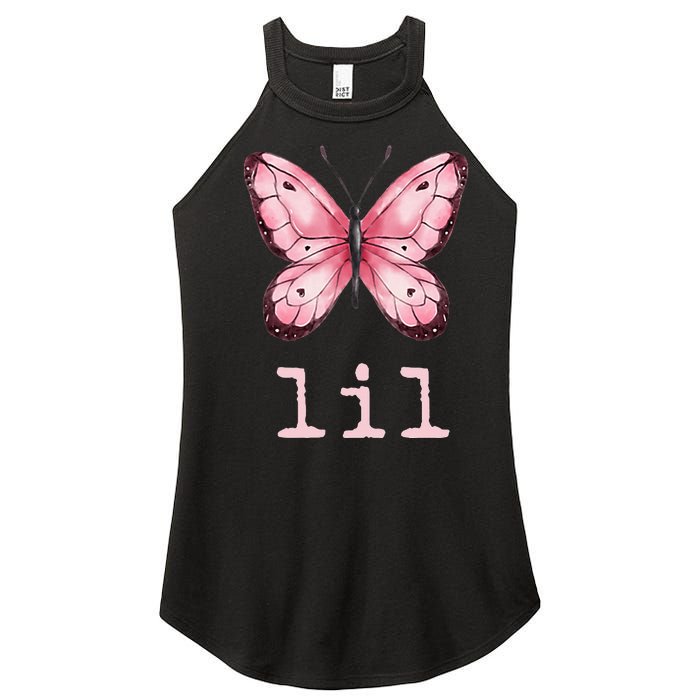 Little Butterfly Sorority Reveal Big Little for Lil Sister Women's Perfect Tri Rocker Tank