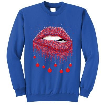 Lip Bite Sexy Balls Christmas Decorations Cool Xgiftmas Funny Gift Sweatshirt