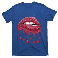 Lip Bite Sexy Balls Christmas Decorations Cool Xgiftmas Funny Gift T-Shirt