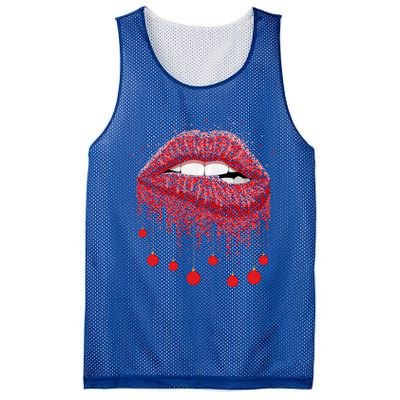 Lip Bite Sexy Balls Christmas Decorations Cool Xgiftmas Funny Gift Mesh Reversible Basketball Jersey Tank