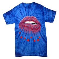 Lip Bite Sexy Balls Christmas Decorations Cool Xgiftmas Funny Gift Tie-Dye T-Shirt