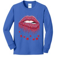 Lip Bite Sexy Balls Christmas Decorations Cool Xgiftmas Funny Gift Kids Long Sleeve Shirt