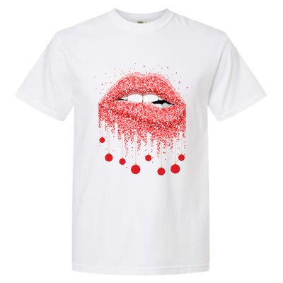 Lip Bite Sexy Balls Christmas Decorations Cool Xgiftmas Funny Gift Garment-Dyed Heavyweight T-Shirt