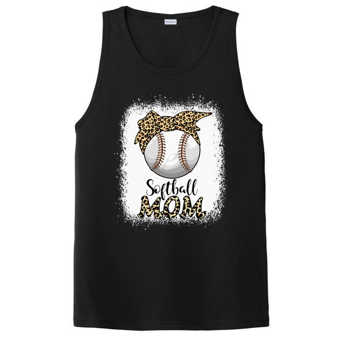 Leopard Baseball Softball Mom Lover Mother's Day PosiCharge Competitor Tank