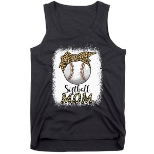 Leopard Baseball Softball Mom Lover Mother's Day Tank Top