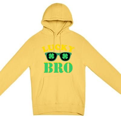 Lucky Bro St Patricks Day Funny Gift Premium Pullover Hoodie