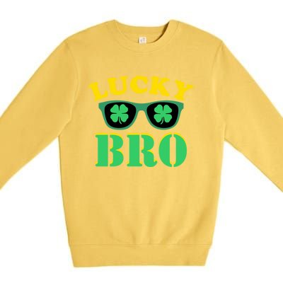 Lucky Bro St Patricks Day Funny Gift Premium Crewneck Sweatshirt