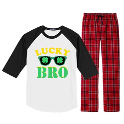 Lucky Bro St Patricks Day Funny Gift Raglan Sleeve Pajama Set