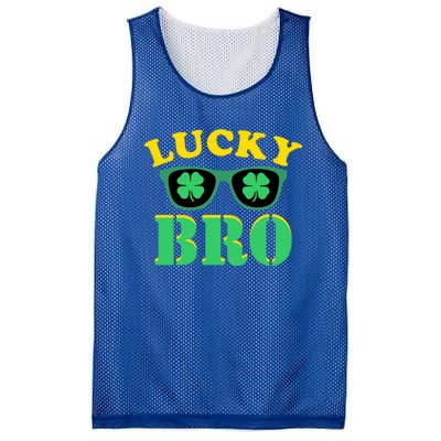 Lucky Bro St Patricks Day Funny Gift Mesh Reversible Basketball Jersey Tank