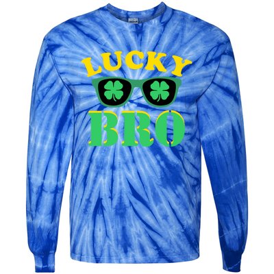 Lucky Bro St Patricks Day Funny Gift Tie-Dye Long Sleeve Shirt