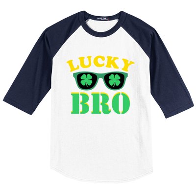 Lucky Bro St Patricks Day Funny Gift Baseball Sleeve Shirt