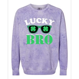 Lucky Bro St Patricks Day Funny Meaningful Gift Colorblast Crewneck Sweatshirt