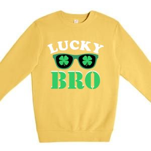 Lucky Bro St Patricks Day Funny Meaningful Gift Premium Crewneck Sweatshirt