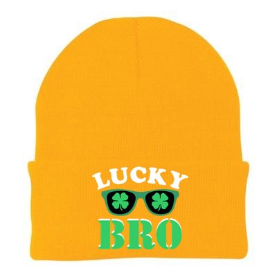 Lucky Bro St Patricks Day Funny Meaningful Gift Knit Cap Winter Beanie