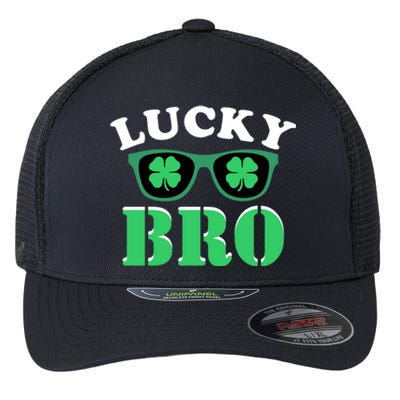 Lucky Bro St Patricks Day Funny Meaningful Gift Flexfit Unipanel Trucker Cap