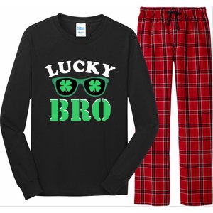 Lucky Bro St Patricks Day Funny Meaningful Gift Long Sleeve Pajama Set