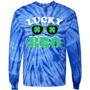 Lucky Bro St Patricks Day Funny Meaningful Gift Tie-Dye Long Sleeve Shirt