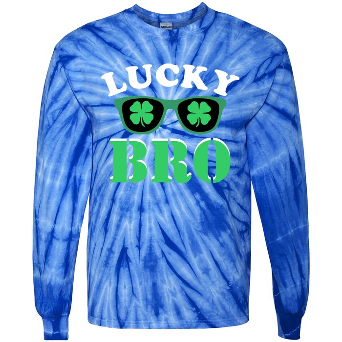 Lucky Bro St Patricks Day Funny Meaningful Gift Tie-Dye Long Sleeve Shirt