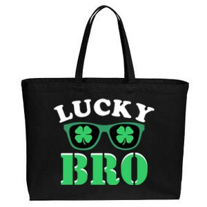 Lucky Bro St Patricks Day Funny Meaningful Gift Cotton Canvas Jumbo Tote