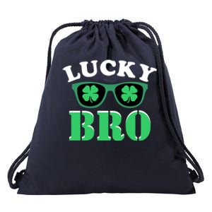 Lucky Bro St Patricks Day Funny Meaningful Gift Drawstring Bag