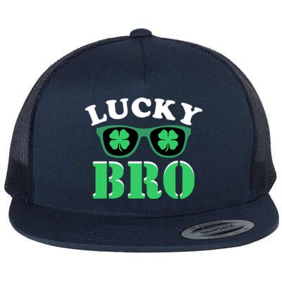 Lucky Bro St Patricks Day Funny Meaningful Gift Flat Bill Trucker Hat