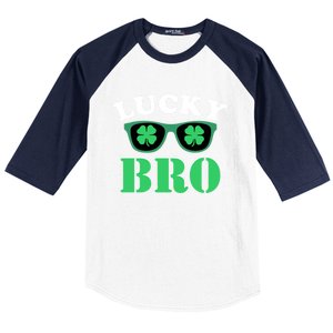 Lucky Bro St Patricks Day Funny Meaningful Gift Baseball Sleeve Shirt