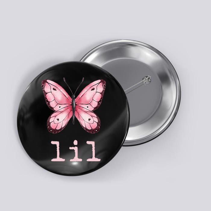 Little Butterfly Sorority Reveal Big Little for Lil Sister Button