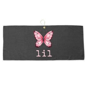 Little Butterfly Sorority Reveal Big Little for Lil Sister Large Microfiber Waffle Golf Towel