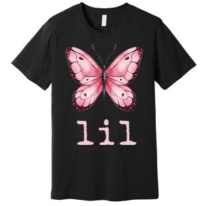 Little Butterfly Sorority Reveal Big Little for Lil Sister Premium T-Shirt