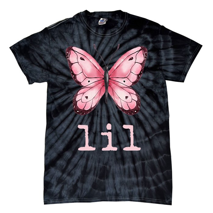 Little Butterfly Sorority Reveal Big Little for Lil Sister Tie-Dye T-Shirt