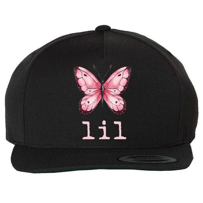 Little Butterfly Sorority Reveal Big Little for Lil Sister Wool Snapback Cap