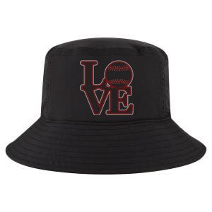 Love Baseball Stitch Letters Baseball Fan Cool Comfort Performance Bucket Hat